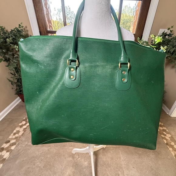 Christian Dior Large Great Weekender Canvas Luxury Duffle Bag Green. Unisex Bag - Picture 4 of 10